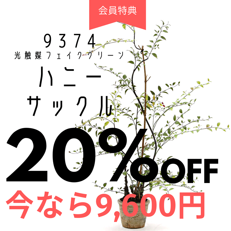 光触媒 フェイクグリーン 造花 人工 観葉植物 インテリア ハニーサックル