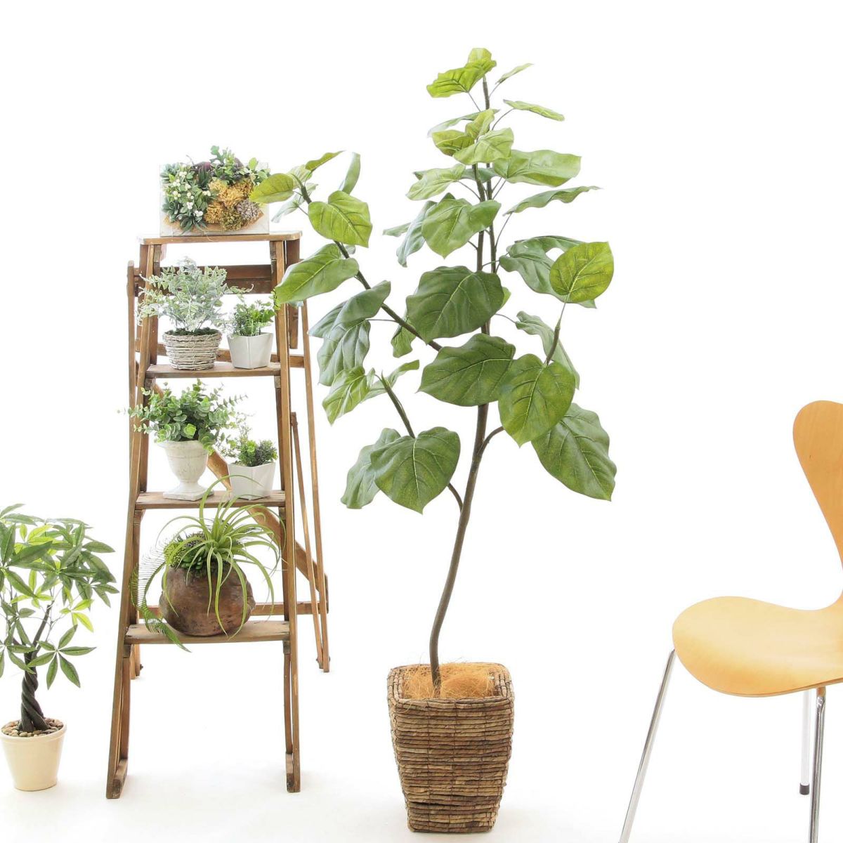 バナナリーフバスケットKG4-SRE＋ヤシの繊維（+3500円）