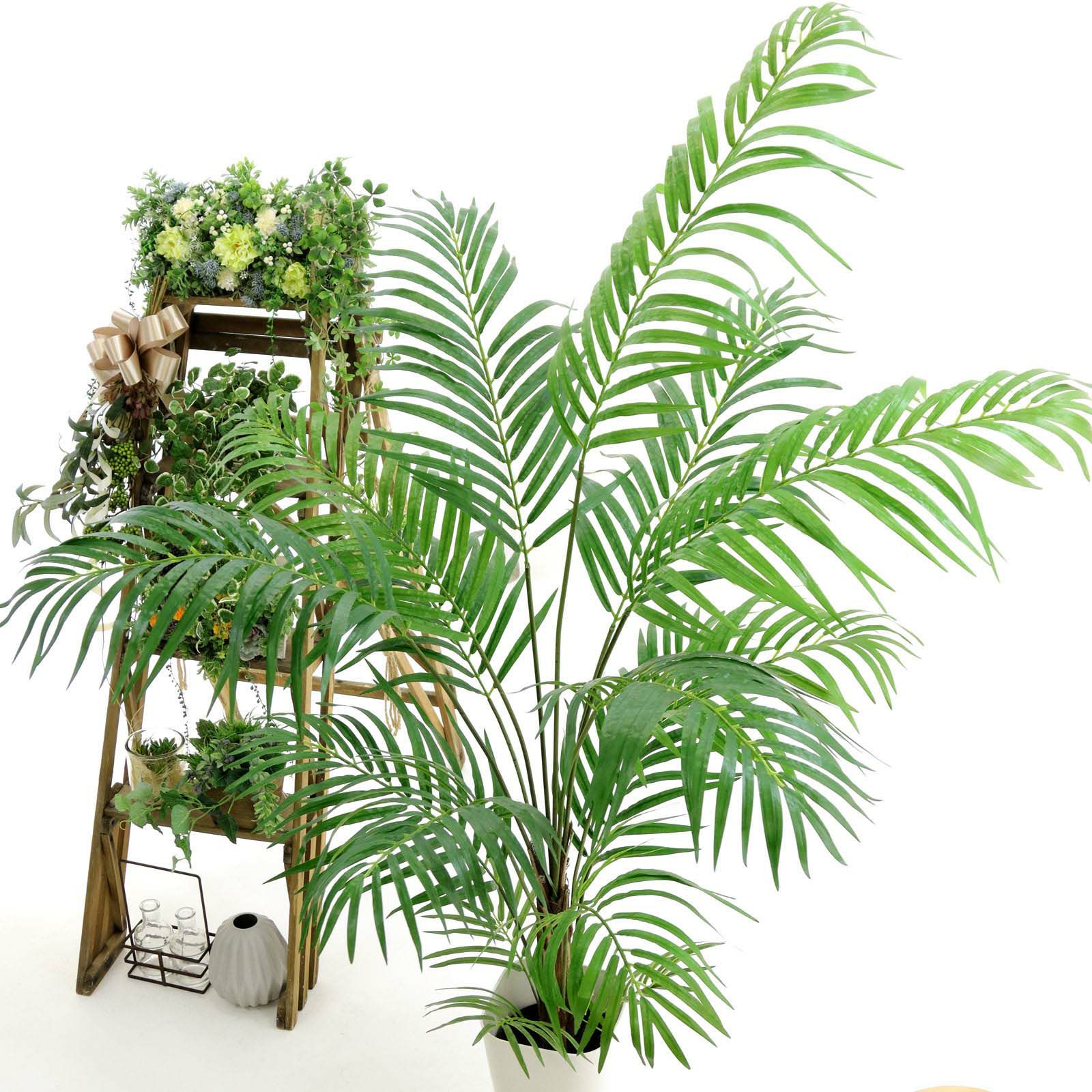 光触媒　人工観葉植物　ウォールグリーン　フェイクグリーン　花器付アレカヤシ100 光触媒 人工観葉植物 ウォールグリーン フェイクグリーン 花器付