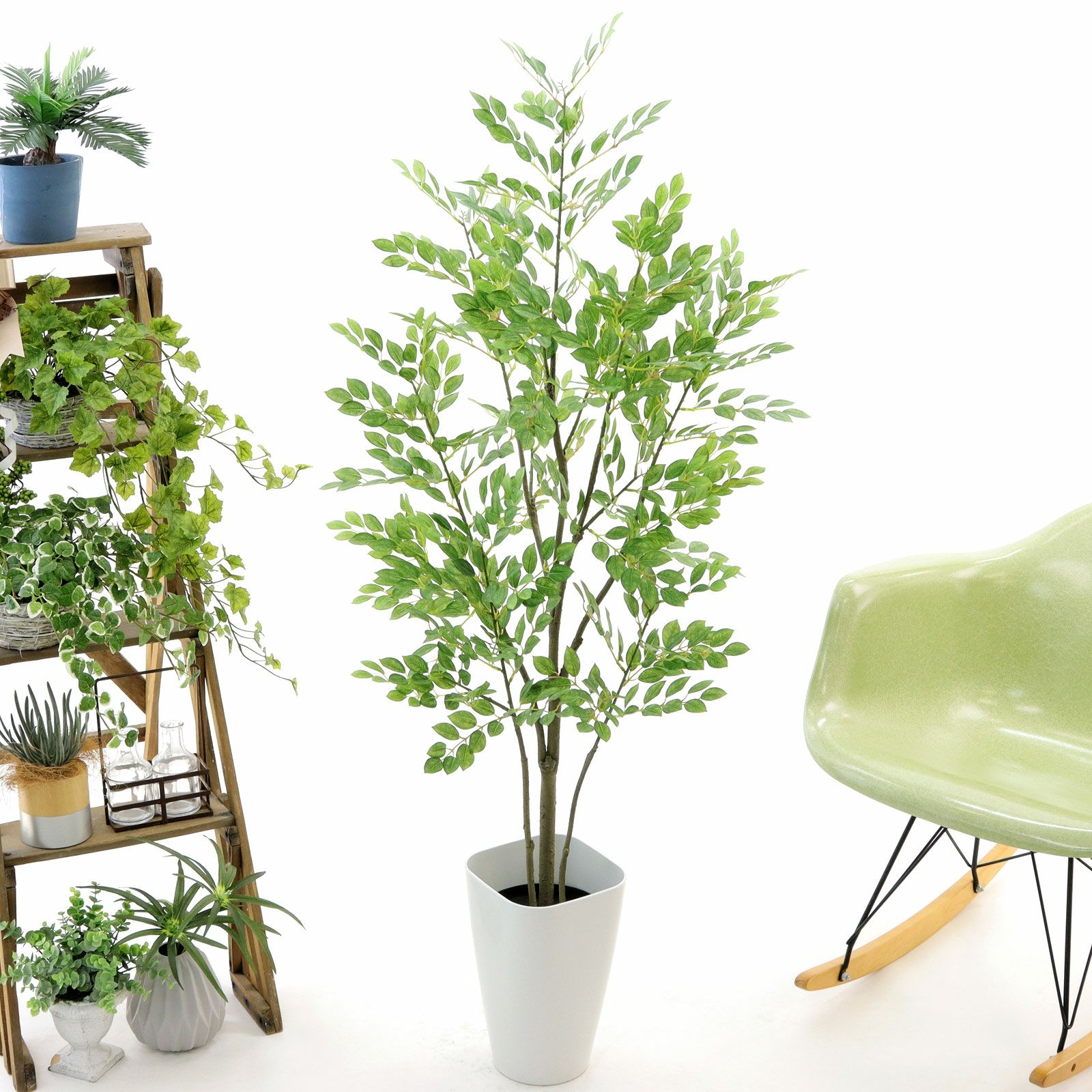 フェイクグリーン＆鉢植えセット（高さ90cm） フェイクグリーン ユッカ 高さ 90cm 鉢付き 観葉植物 グリーン