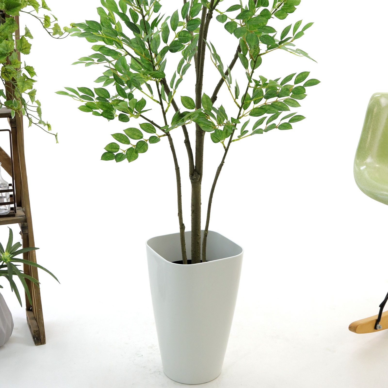 観葉植物　130株以上まとめ売り No9370 プレミアム光触媒フェイクグリーン 「繊細な葉がそよぐ