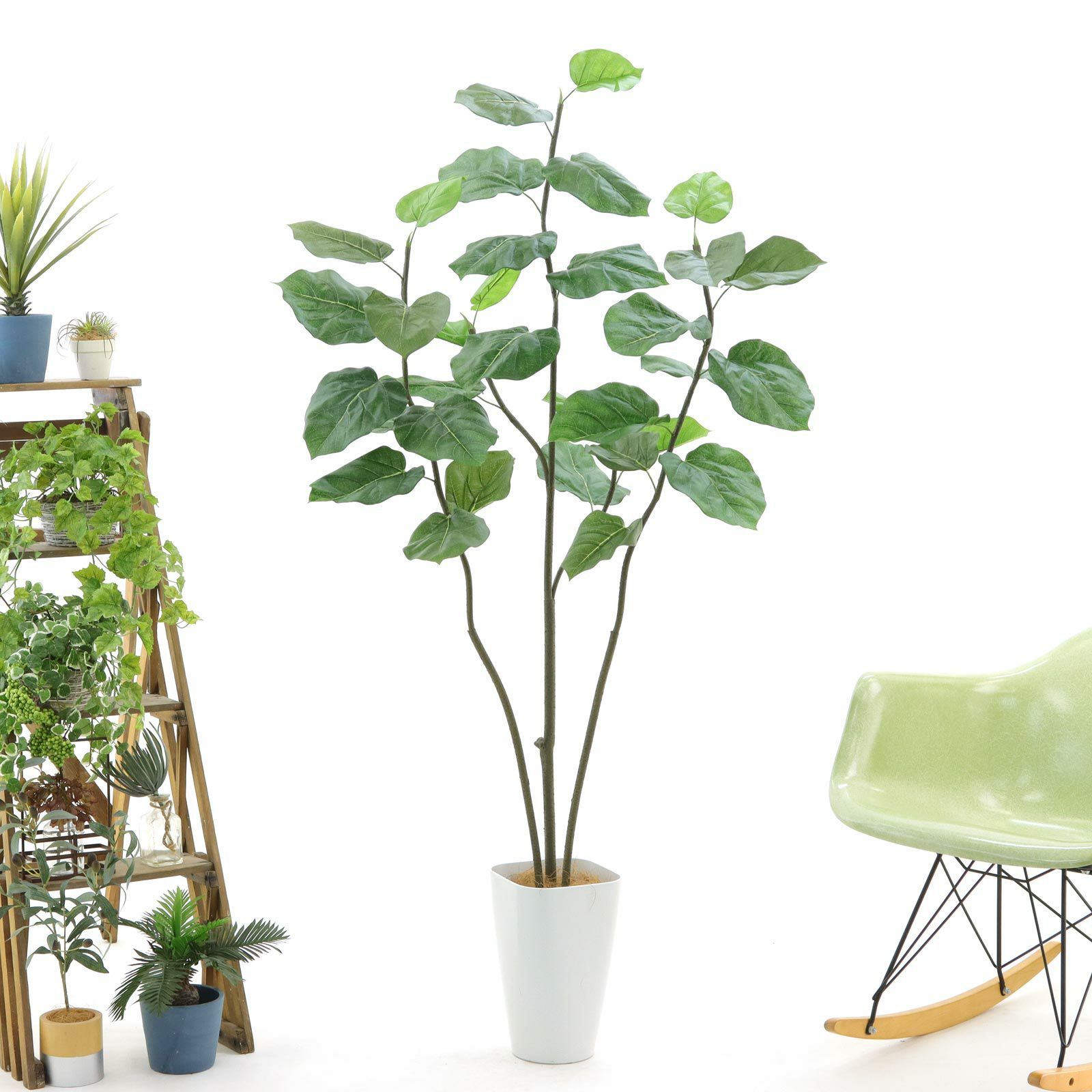 プレミアム光触媒フェイクグリーン ウンベラータ No9266 プレミアム光触媒フェイクグリーン「幹を曲げて、フォルムが