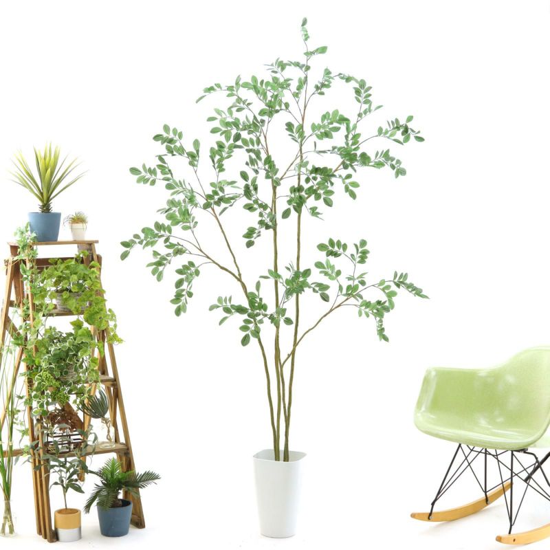光触媒　人工観葉植物　フェイクグリーン　ホワイトブランチポット180センチ 光触媒 人工観葉植物 フェイクグリーン ホワイトブランチポット