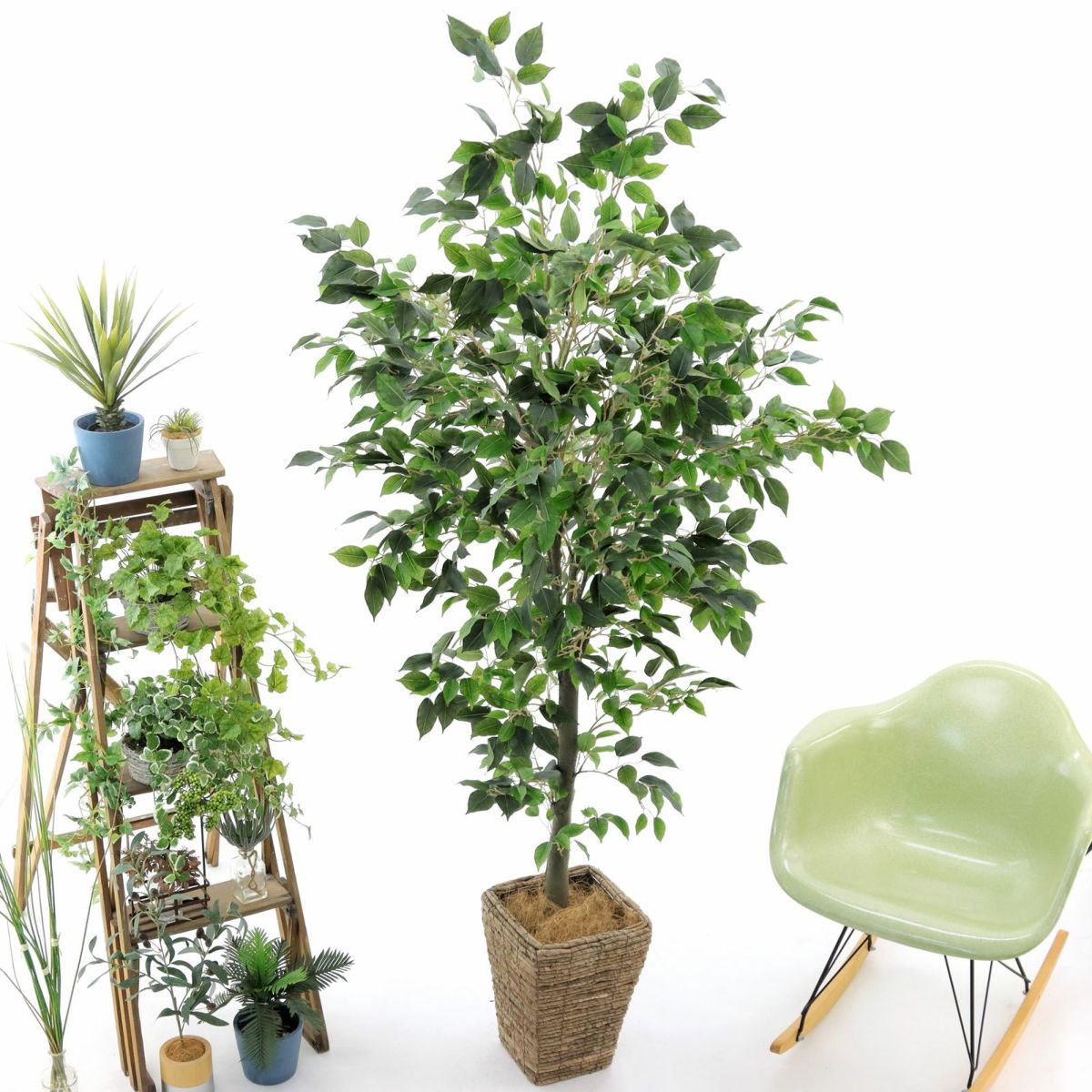 バナナリーフバスケット大 KG5-SRE＋ヤシの繊維（+4500円）