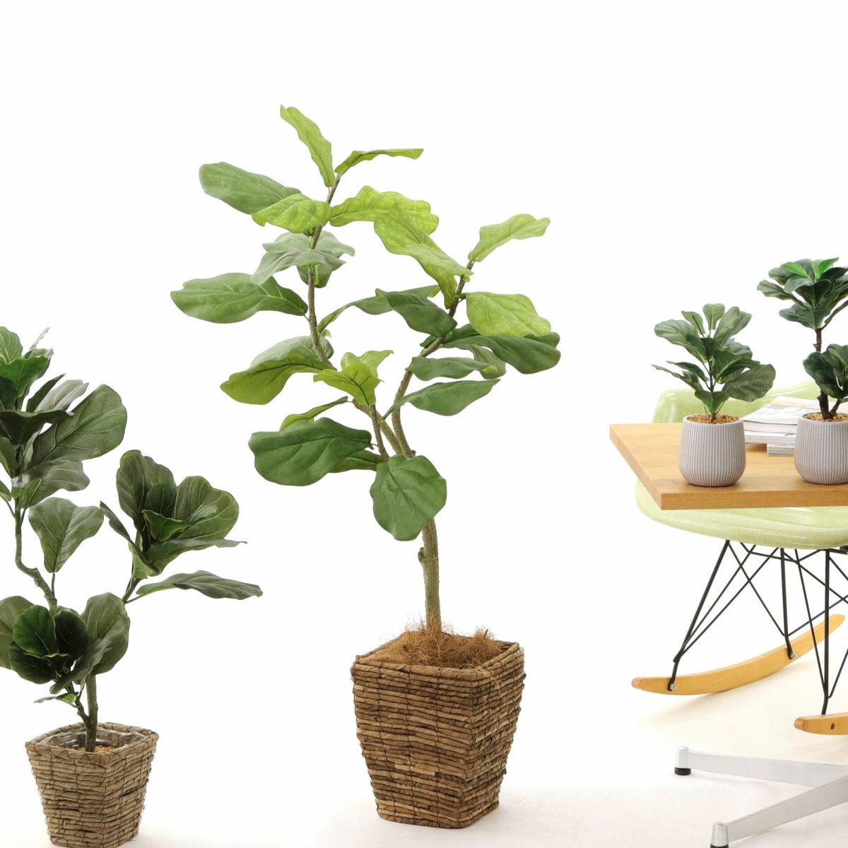 バナナリーフバスケット小 KG4-SRE＋ヤシの繊維（＋3500円）