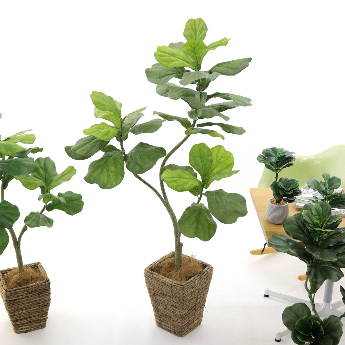 バナナリーフバスケット大 KG5-SRE＋ヤシの繊維（＋4500円）