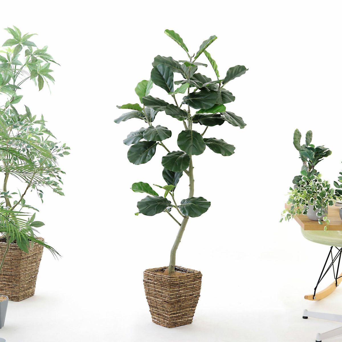 バナナリーフバスケット小 KG4-SRE＋ヤシの繊維（+3500円）