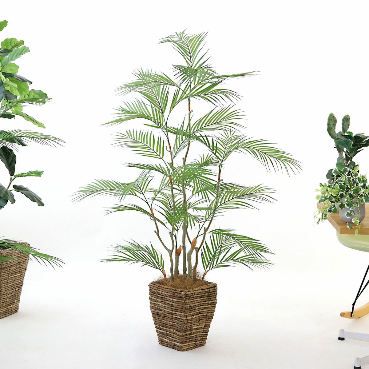 バナナリーフバスケット小 KG4-SRE＋ヤシの繊維（+3500円）