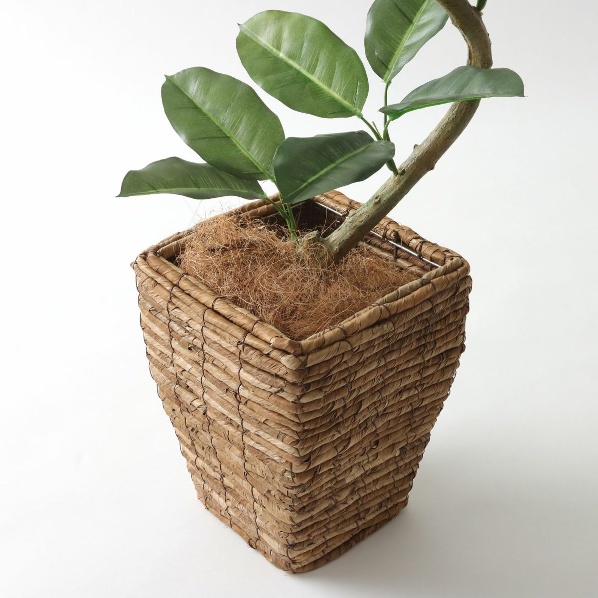 バナナリーフバスケット小 KG4-SRE＋ヤシの繊維（+3500円）